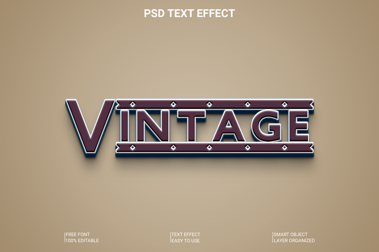  Vintage Text Effect