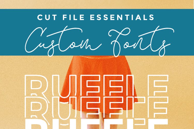 Ruffle Sans Mirror font with stacked letters - an OTF file