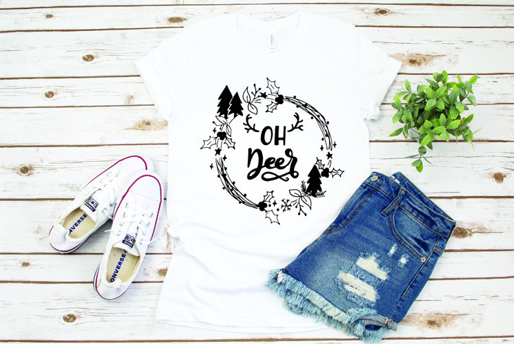 Oh deer, Christmas SVG, Christmas, 19P example image 1