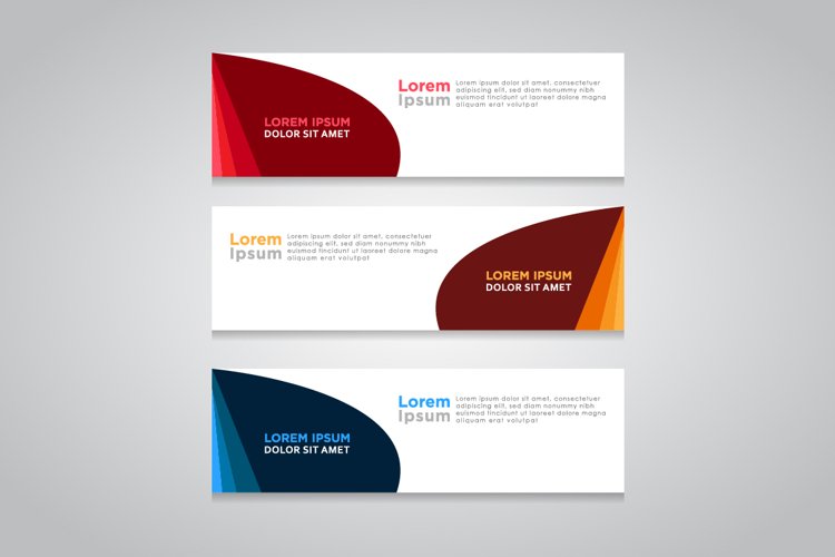 Vector abstract design web banner template