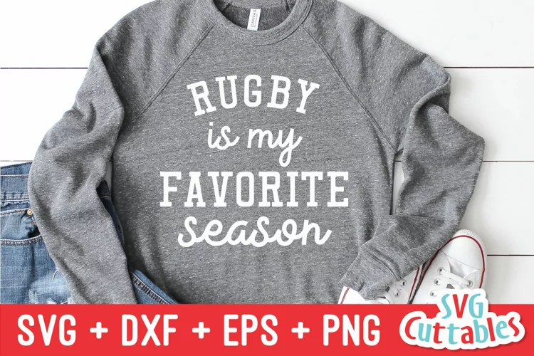 Rugby SVG | Rugby Is My Favorite Season | Shirt Design