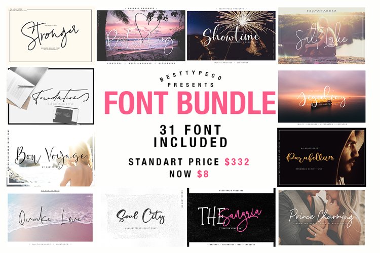 31 IN 1 FONT BUNDLE by Besttypeco example image 1