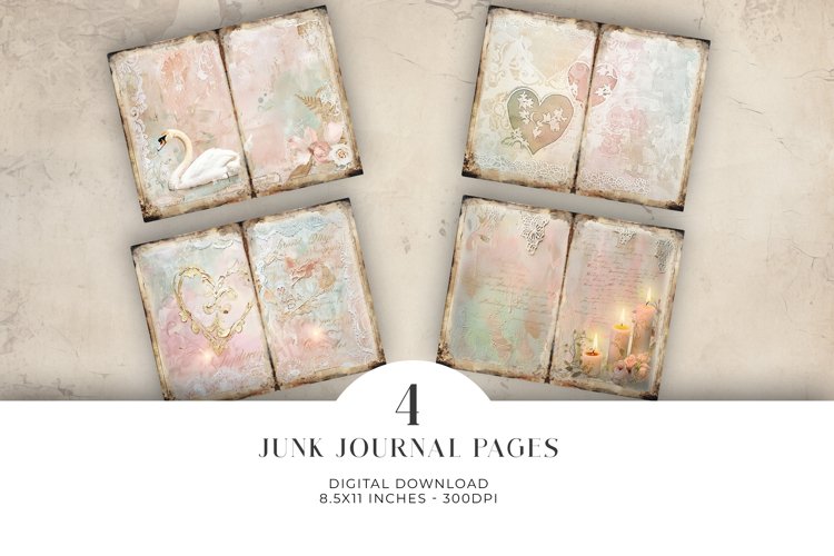 Wedding Junk Journal Digital Paper Bi-fold