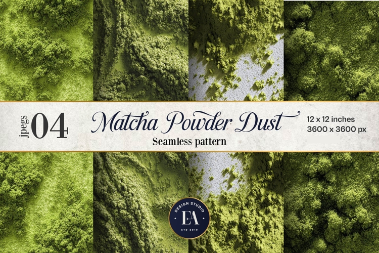 Matcha Powder Texture, Green Matcha Dust Digital Paper