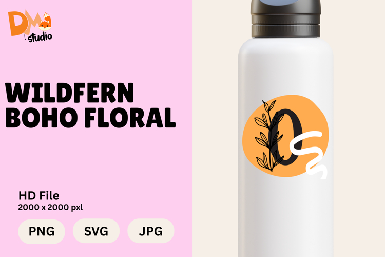 Wildfern Boho Floral Monogram