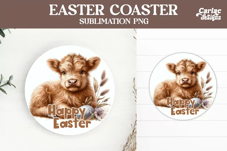 Easter Coaster Sublimation, Round Coaster Sublimation