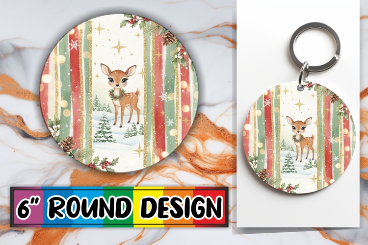 Joyful Ornaments Circle PNG, Christmas