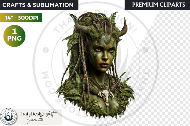 Fantasy Forest Spirit Clipart PNG, Enchanted Nature God