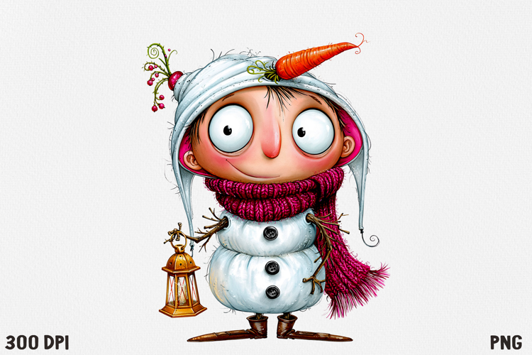 Whimsical Christmas Character Clipart PNG, Cute Holiday