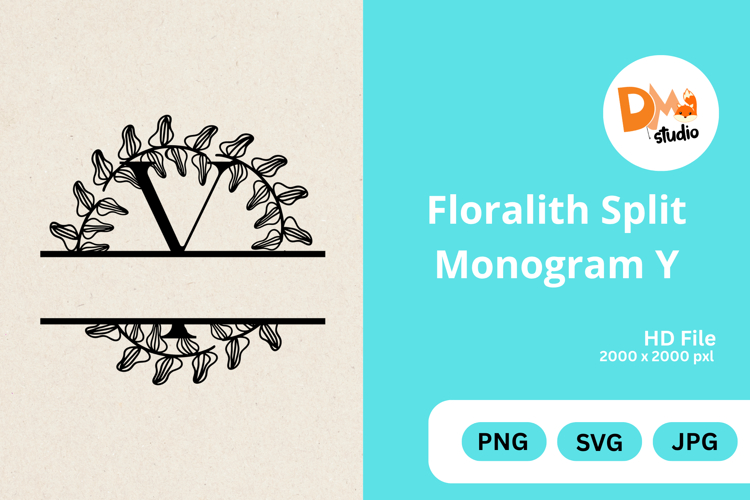Floral Monogram Letter Svg Image 4