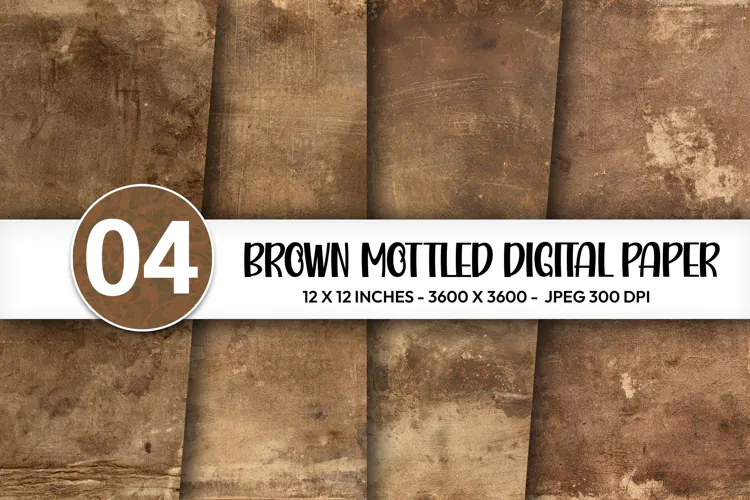 Brown Mottled Digital Paper
