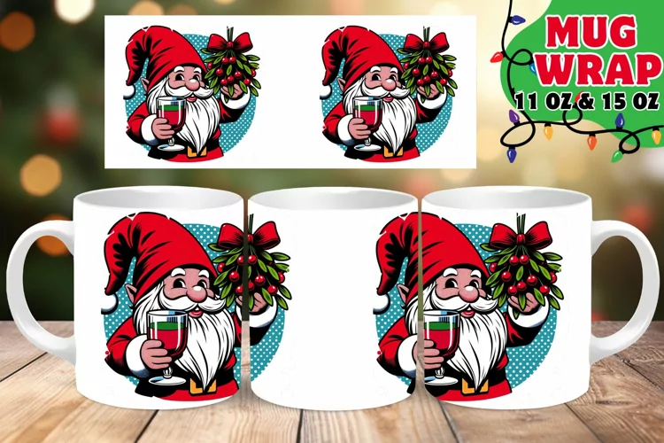 CHRISTMAS GNOME FANTASY 11OZ 15OZ MUG WRAP