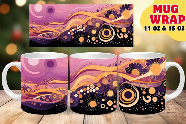 Vibrant Botanical Marvels: Sublimation Coffee Cup