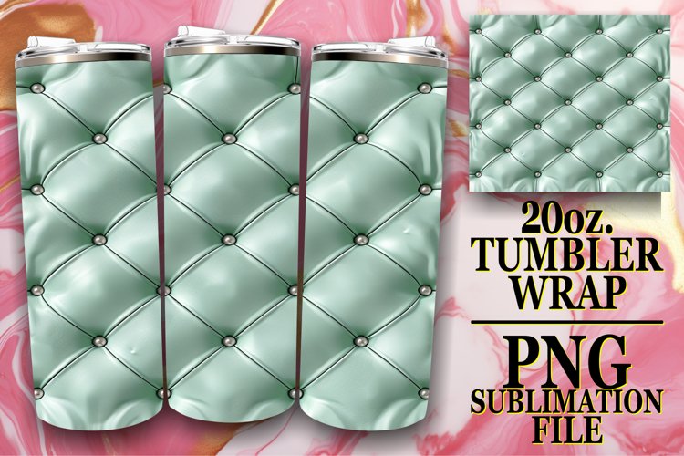 3D Quilted Puff Tumbler Wrap PNG