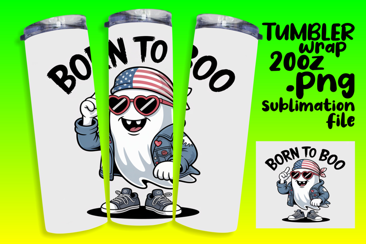 Trendy 20oz Tumbler Wrap File , Funny Ghost