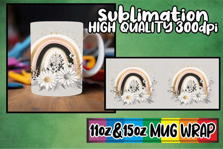 Whimsical evenings 11oz 15oz sublimation wrap, Flower