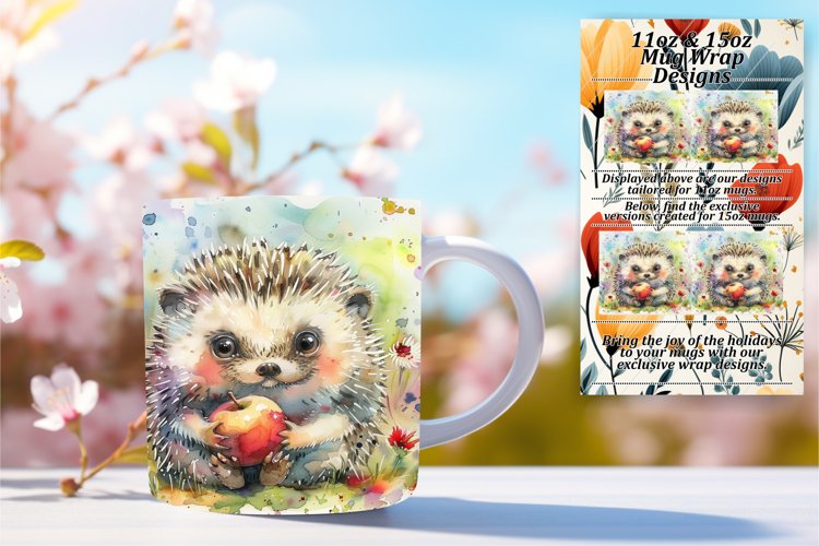 Watercolor Critters   Flowers Mug Art 11oz/15oz