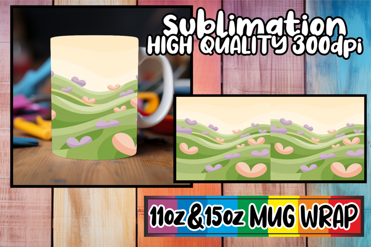 Bright smiles sublimation mug wrap, Spring