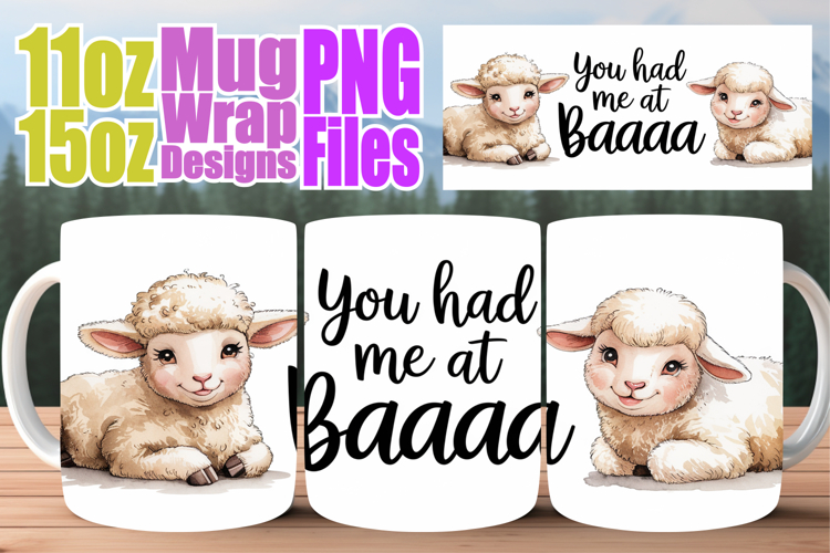 Delightful sips 11oz 15oz mug wrap, Funny Animals