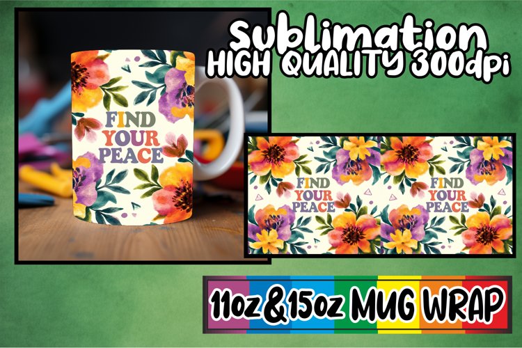Dreamy afternoons sublimation print wrap, Flower Quote