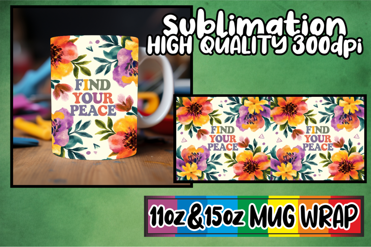 Joyful adventures 11oz 15oz sublimation wrap, Flower Quote
