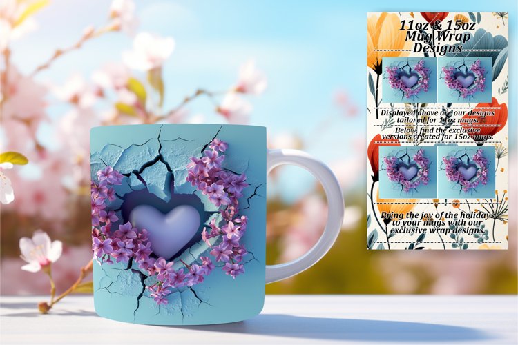 Cupids Arrow: Sublimation Mug with 3D Heart