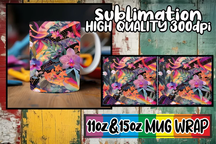 Abstract Floral Fantasy Mug Design 11oz/15oz