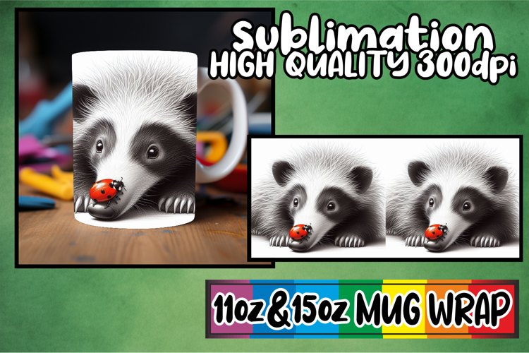 Pure joy sublimation mug wrap, Cute Animals