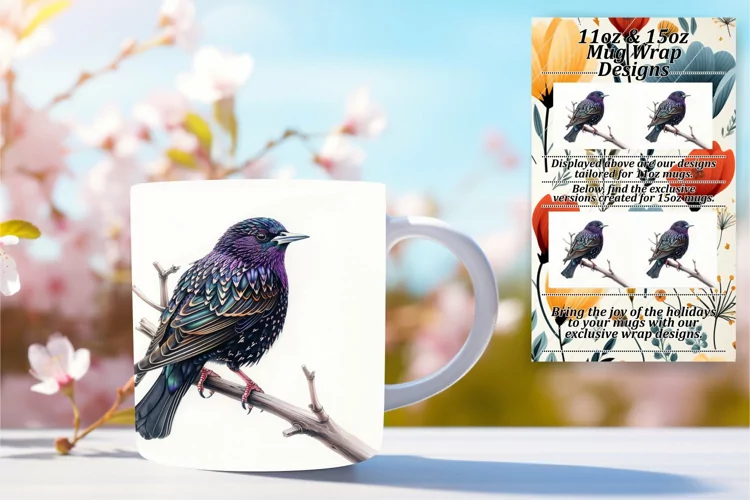Watercolor Birds Spring Mug Design 11oz/15oz