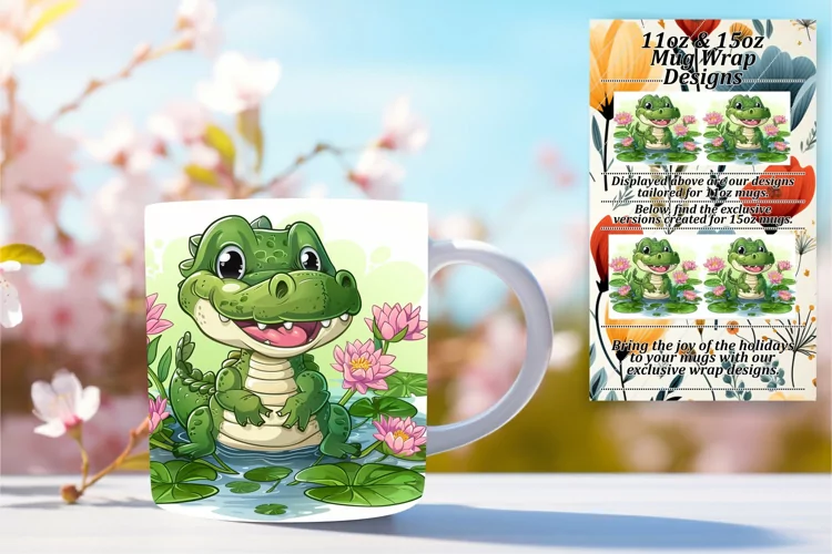 Playful Pet Parade Mug Wrap Sublimation 15oz