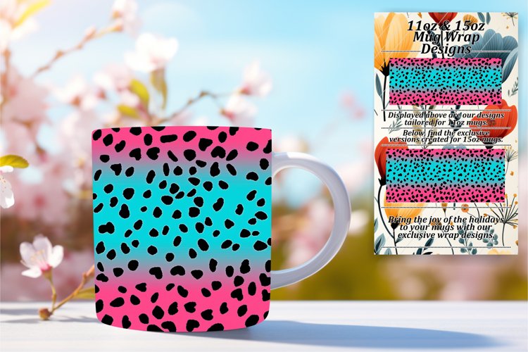 Chic Leopard Gradient Mug Wrap - 11oz 15oz
