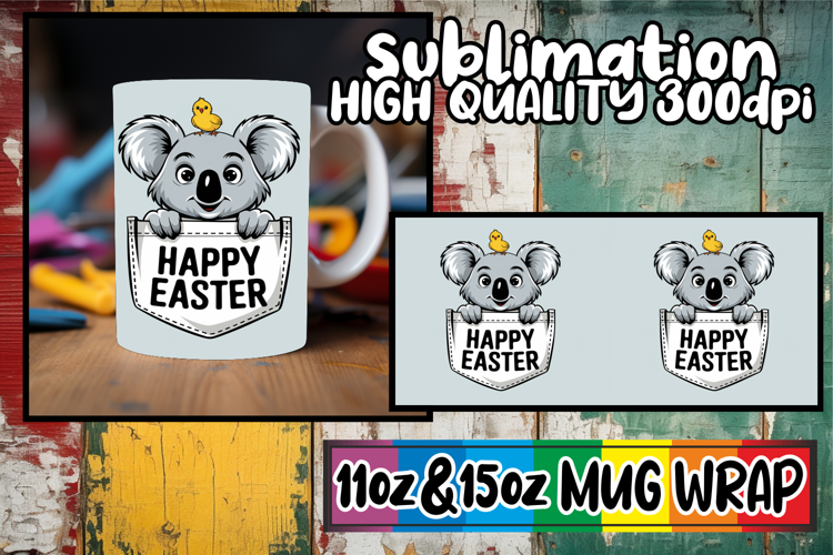 Blissful adventures 11oz 15oz sublimation wrap, Easter Anima