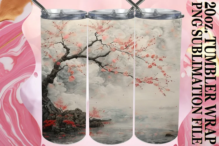 Spring Beauty Embroidery Tumbler Sleeve - 20oz