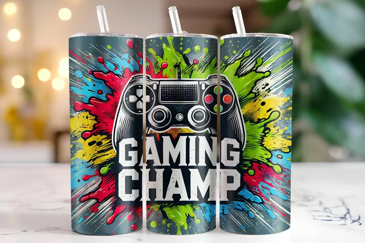 Gaming Champ Tumbler Wrap | Sublimation | Tumblers