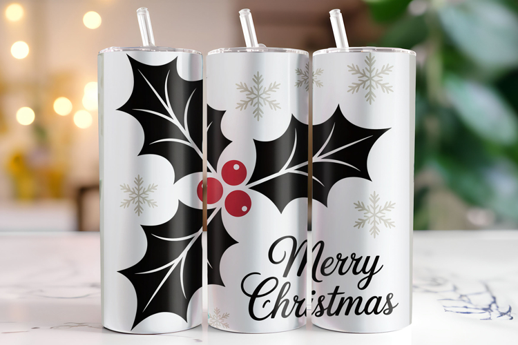 Merry Christmas Tumbler Wrap | Christmas Wrap