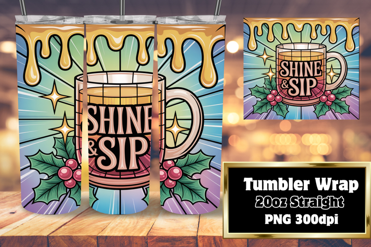 LUXURIOUS 20oz Tumbler Template , Holiday