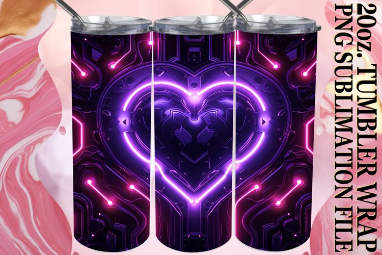 20oz Tumbler Wrap - Love Theme example image 1
