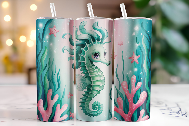 Seahorse Tumbler Wrap | Sublimation | Tumblers