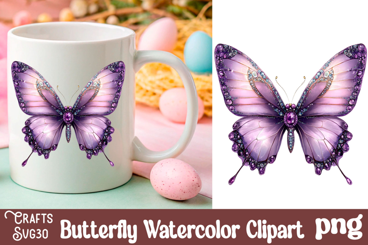 Watercolor Butterfly Clipart Image 19