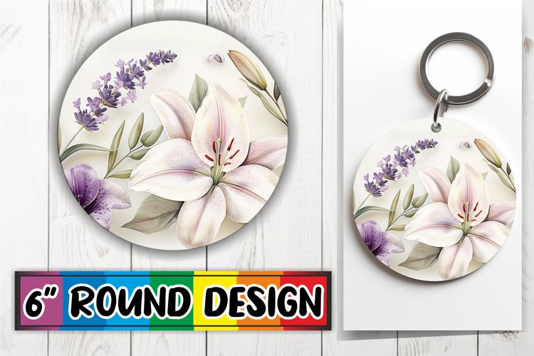 Spring Serenade - Circle Sublimation Elegance Round example image 1