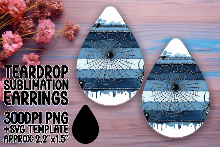 Trendy Teardrop Earrings Design PNG , Halloween