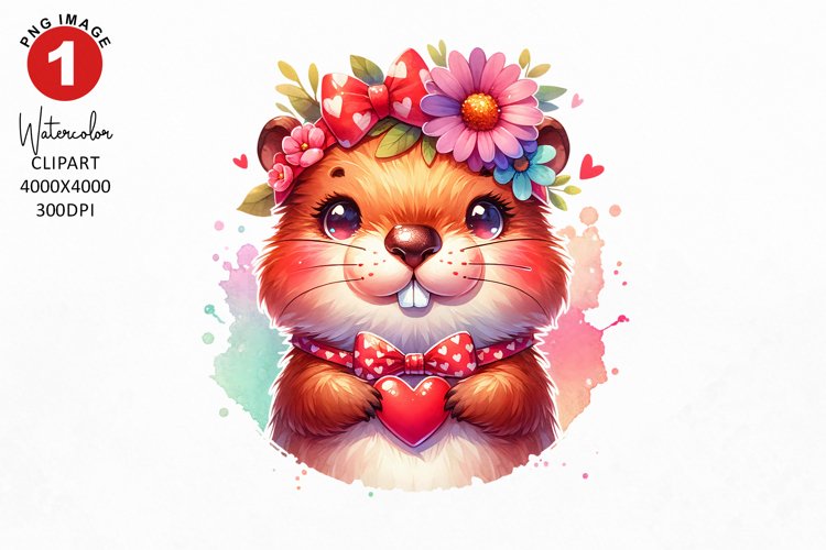 Braver Valentine Clipart | Watercolor Clipart | Sublimation