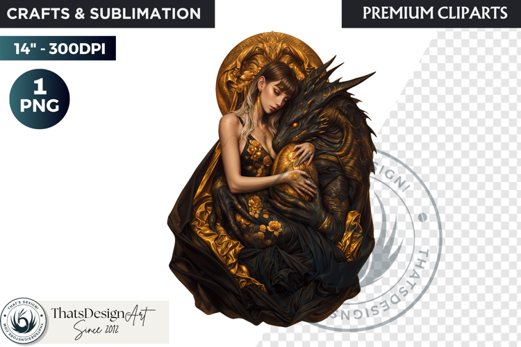 Fantasy Dragon witch clipart, enchantress, dragon egg queen