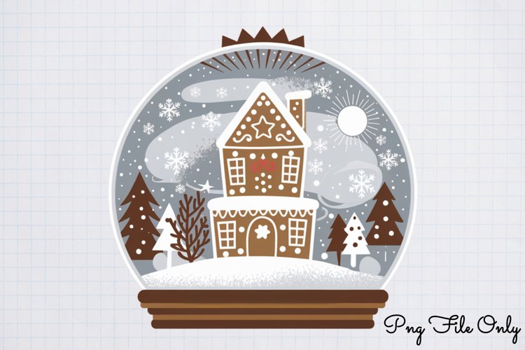 Scandinavian Folk Art Christmas Clipart PNG example image 1