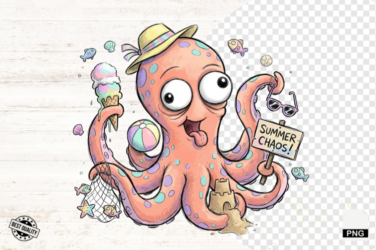 Octopus Cartoon Image 9
