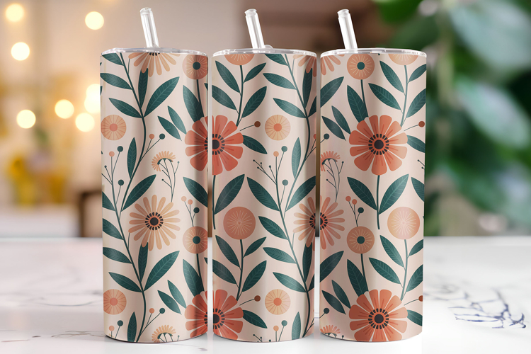 Flowers Tumbler Wrap | Sublimation | Tumblers