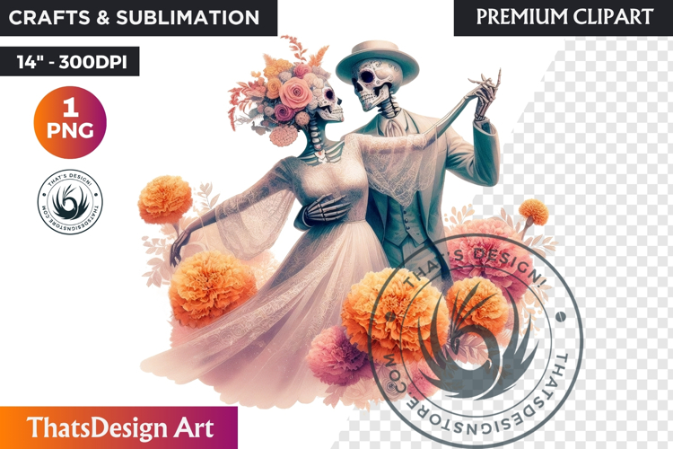 Pastel Floral Day of the Dead Clipart PNG,sugar skull design