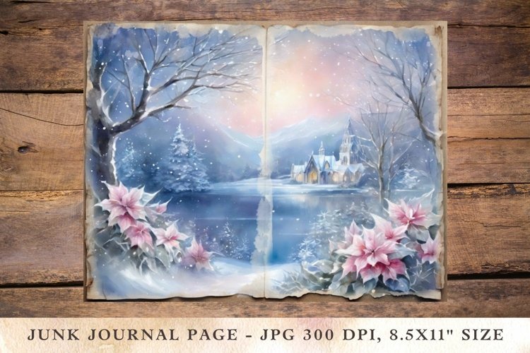 Printable Junk Journal Pages Snow 1