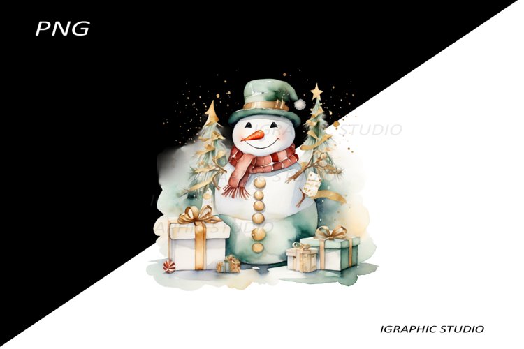 Christmas Snowman Clipart Image 22