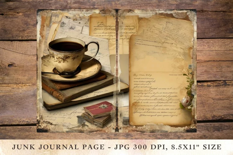 Printable Junk Journal Pages coffee 10